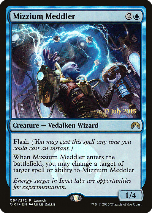 Mizzium Meddler (LARP-064) [Magic Origins Promos] Foil MTG Single Wizards of the Coast