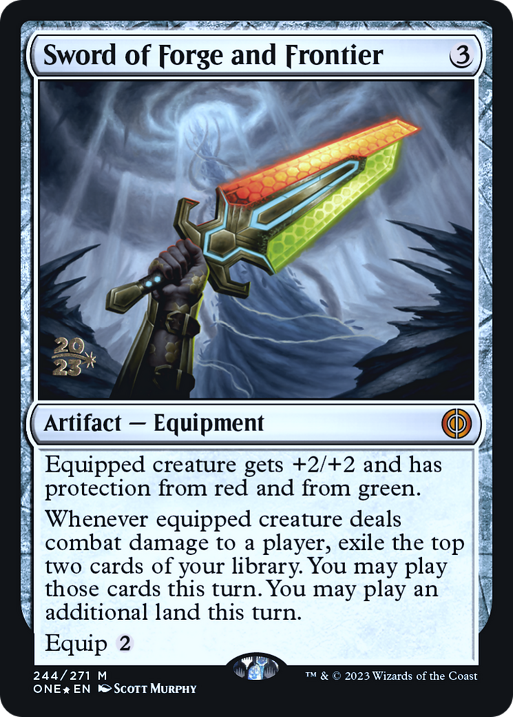 Sword of Forge and Frontier (PRE-244) [Phyrexia: All Will Be One Promos] Foil MTG Single Wizards of the Coast