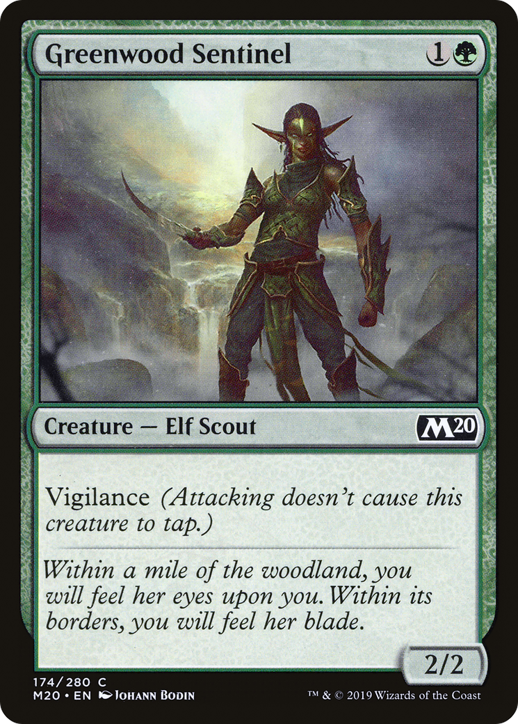 Greenwood Sentinel (M20-174) [Core Set 2020] Foil MTG Single Wizards of the Coast