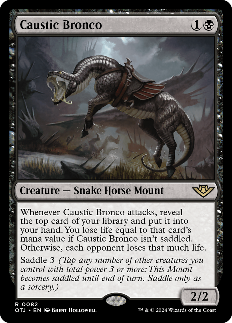 Caustic Bronco (OTJ-082) [Outlaws of Thunder Junction] Foil MTG Single Wizards of the Coast