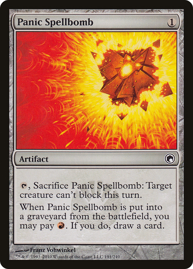 Panic Spellbomb (SOM-191) [Scars of Mirrodin] Foil MTG Single Wizards of the Coast