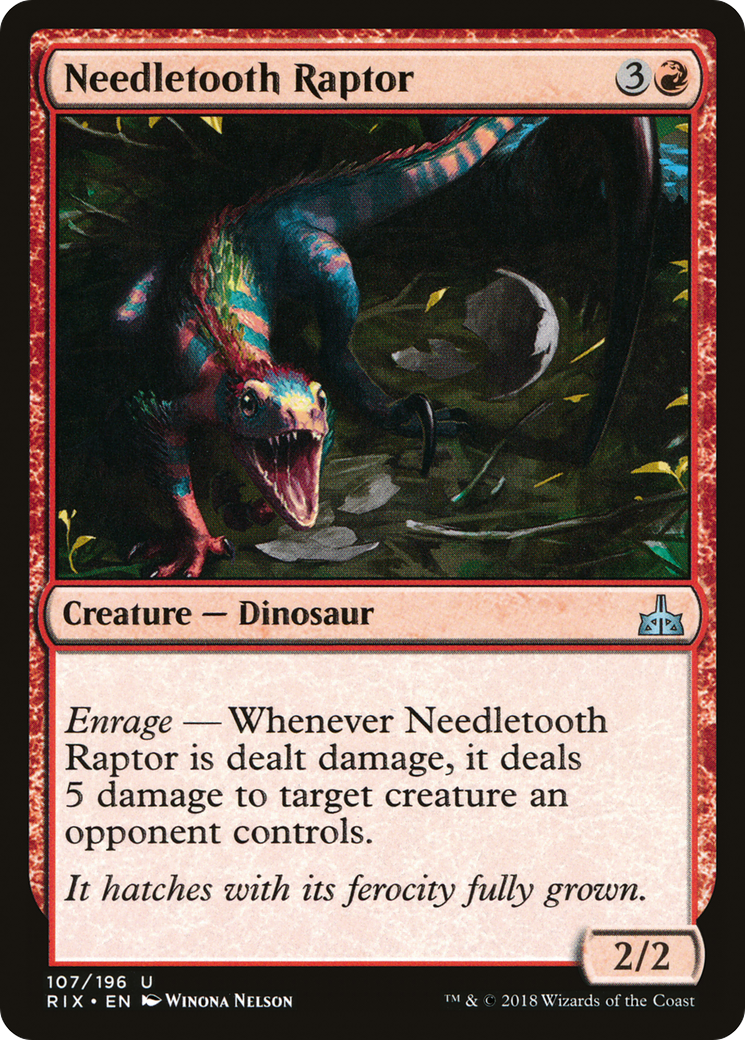 Needletooth Raptor (RIX-107) [Rivals of Ixalan] Foil MTG Single Wizards of the Coast