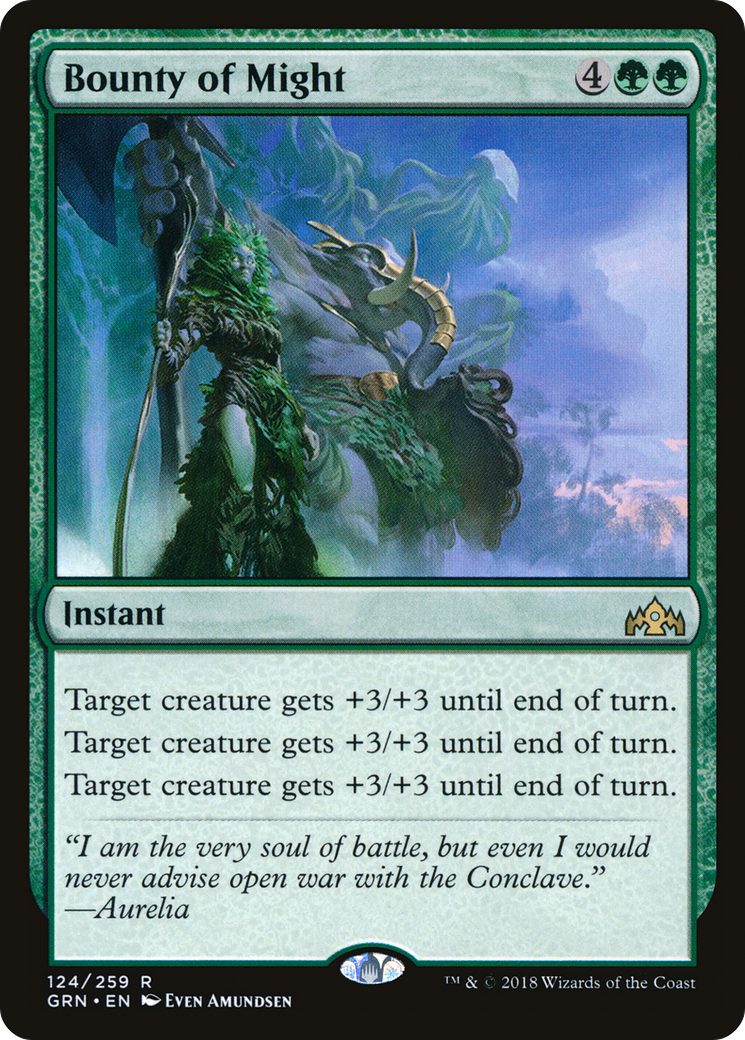 Bounty of Might (GRN-124) [Guilds of Ravnica] Foil MTG Single Wizards of the Coast