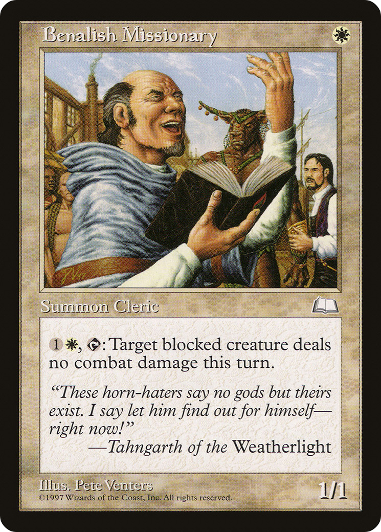 Benalish Missionary (WTH-) [Weatherlight] MTG Single Wizards of the Coast