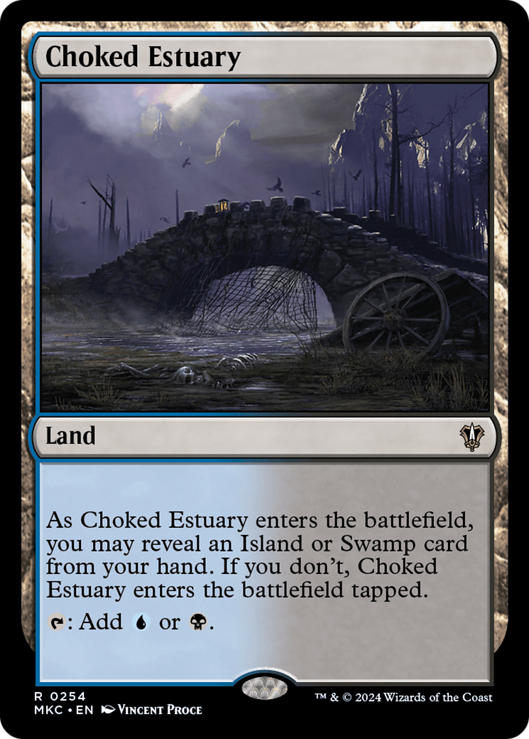 Choked Estuary (MKC-254) [Murders at Karlov Manor Commander] MTG Single Wizards of the Coast