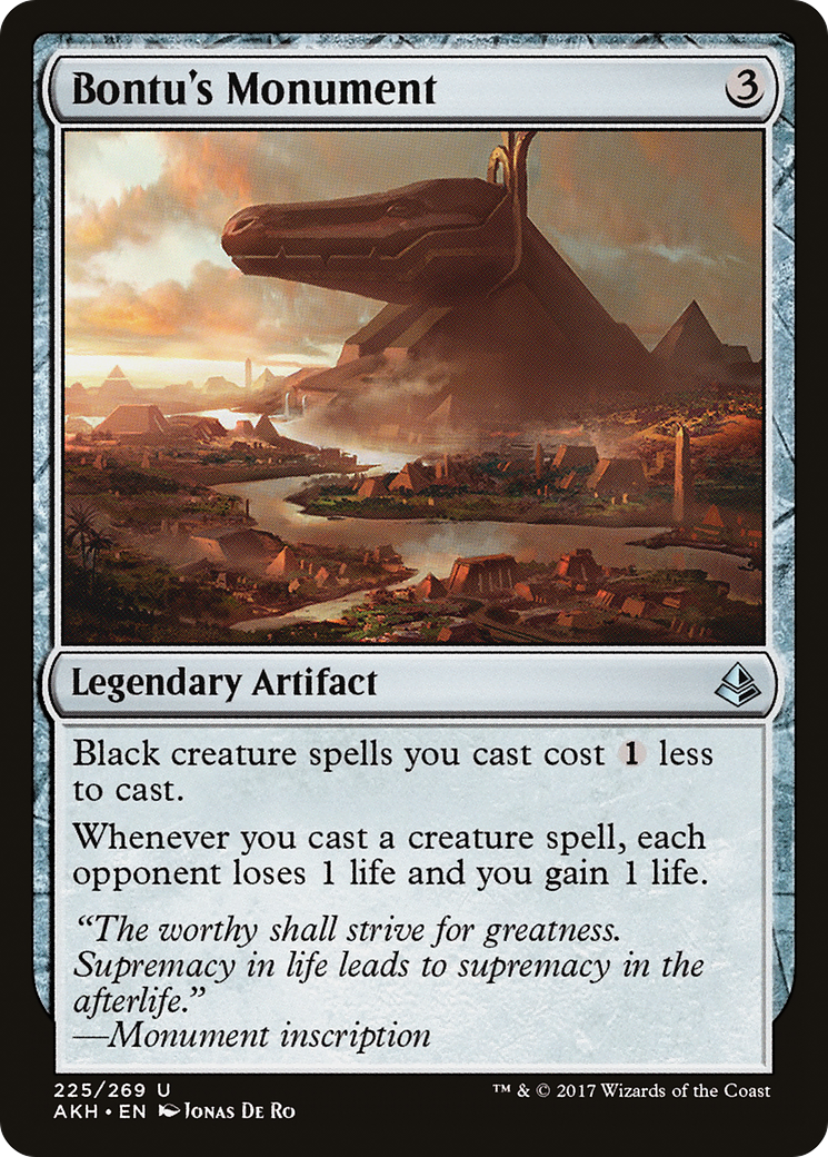 Bontu's Monument (AKH-225) [Amonkhet] MTG Single Wizards of the Coast
