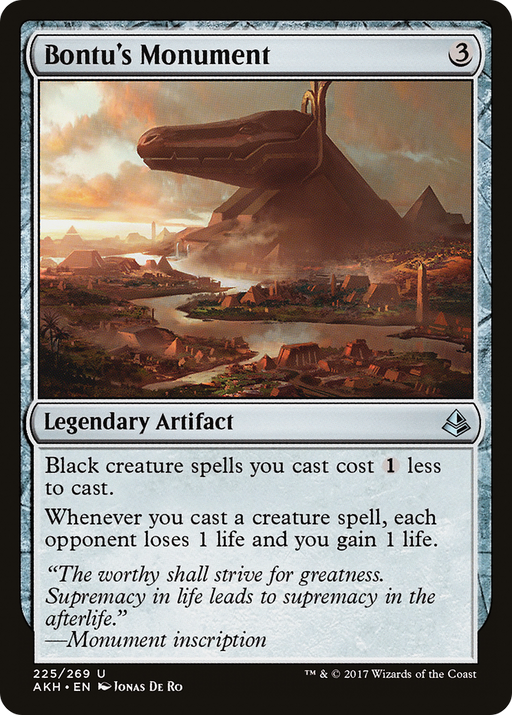 Bontu's Monument (AKH-225) [Amonkhet] MTG Single Wizards of the Coast