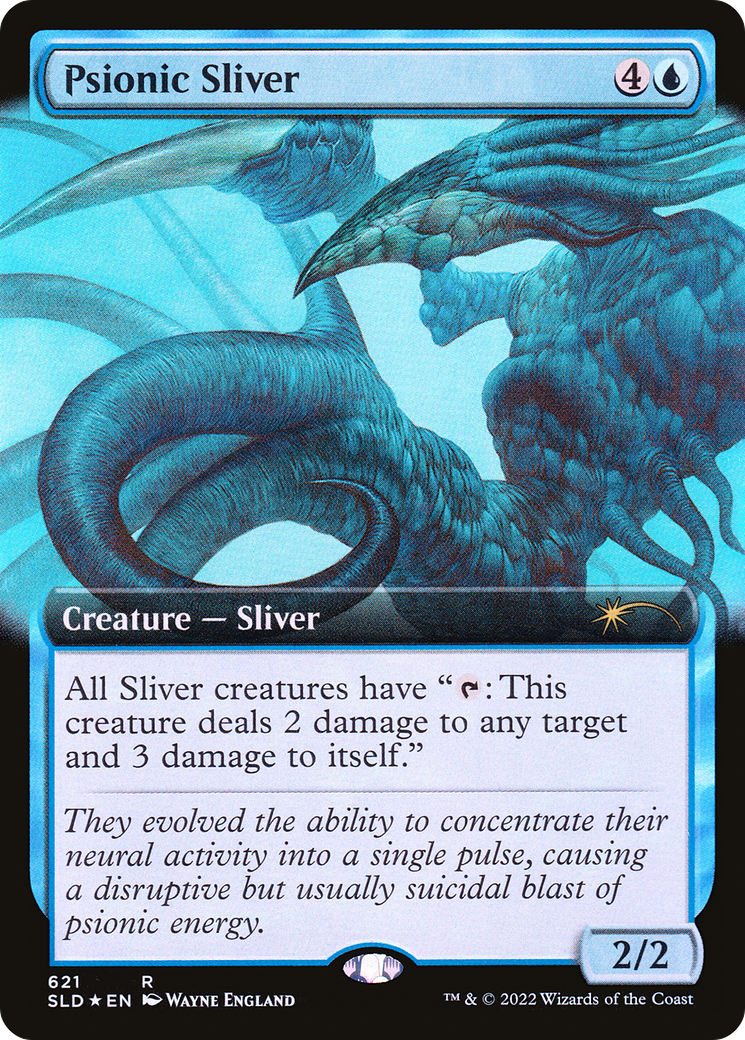 Psionic Sliver (SLD-621) [Secret Lair] Drop (Extended Art) Foil MTG Single Wizards of the Coast