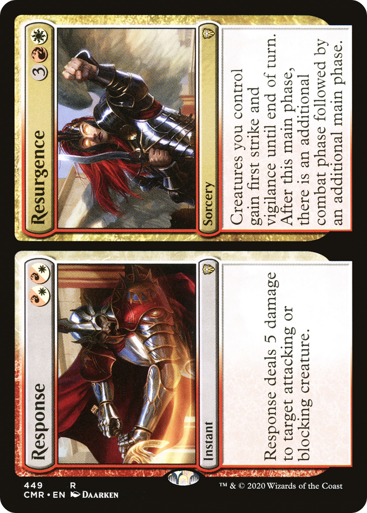 Response // Resurgence (CMR-449) [Commander Legends] MTG Single Wizards of the Coast