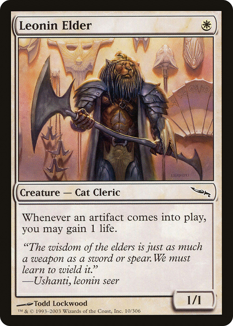 Leonin Elder (MRD-010) [Mirrodin] MTG Single Wizards of the Coast