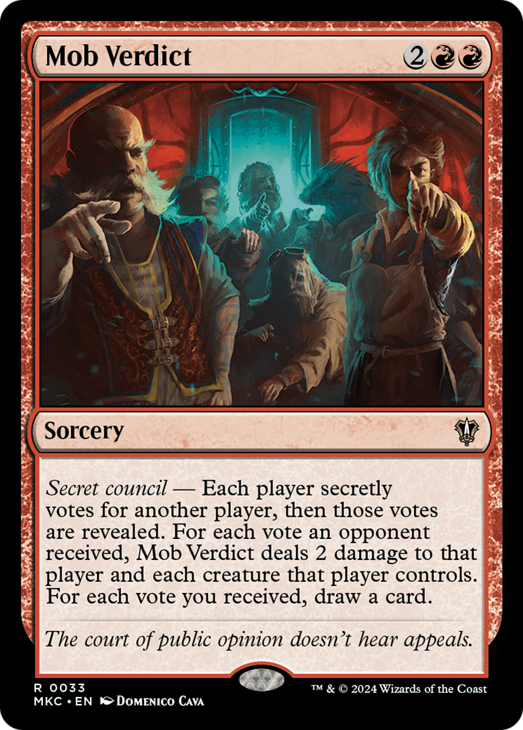 Mob Verdict (MKC-033) [Murders at Karlov Manor Commander] MTG Single Wizards of the Coast