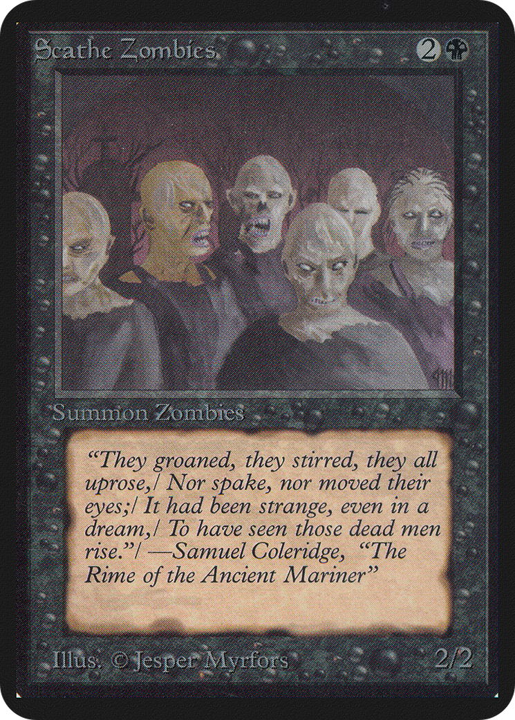 Scathe Zombies (LEA-125) [Oldschool] Limited Edition Alpha MTG Single Wizards of the Coast