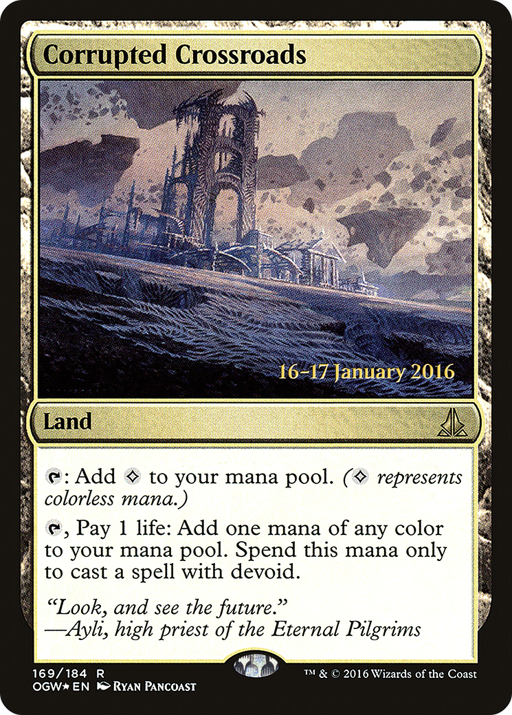 Corrupted Crossroads (PRE-169) [Oath of the Gatewatch Promos] Foil MTG Single Wizards of the Coast