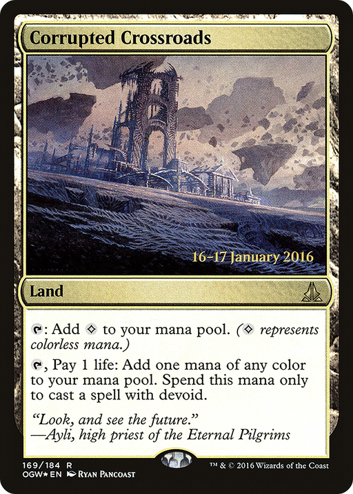 Corrupted Crossroads (PRE-169) [Oath of the Gatewatch Promos] Foil MTG Single Wizards of the Coast