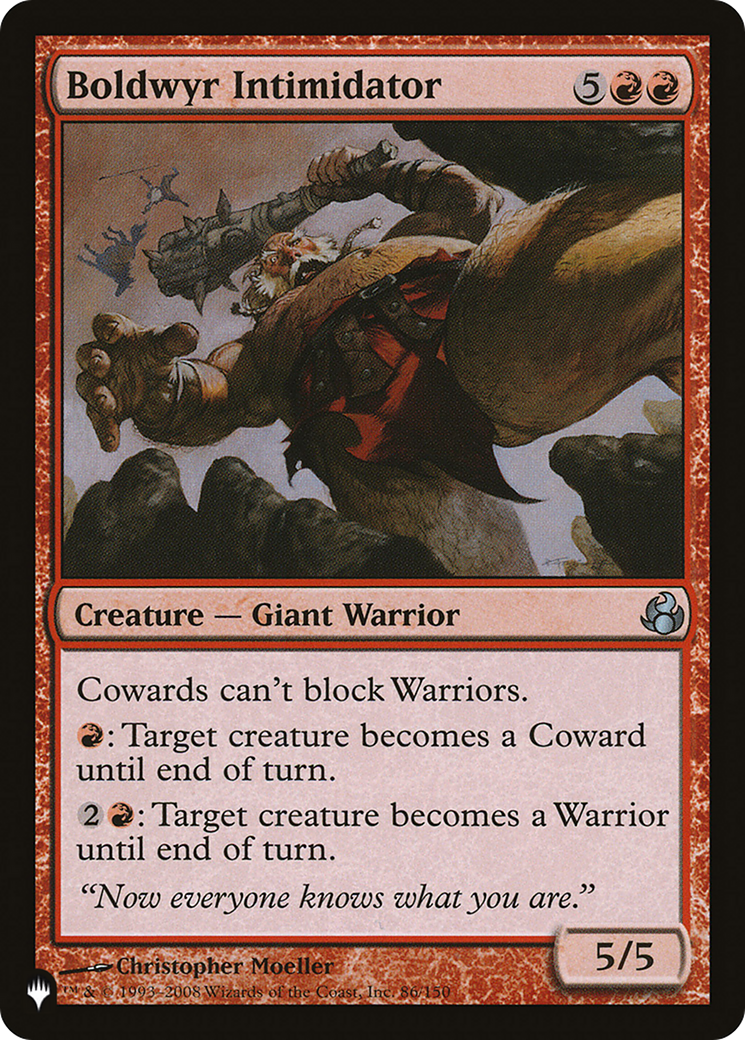 Boldwyr Intimidator (LIST-MOR-86) [Mystery Booster] The List MTG Single Wizards of the Coast