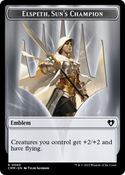 Elspeth, Sun's Champion Emblem // Copy (55) Double-Sided Token [Tokens] Commander Masters Tokens MTG Single Magic: The Gathering