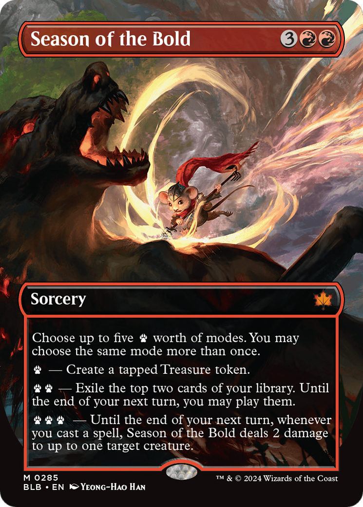 Season of the Bold (BLB-285) [Bloomburrow] (Showcase) (Borderless) MTG Single Wizards of the Coast