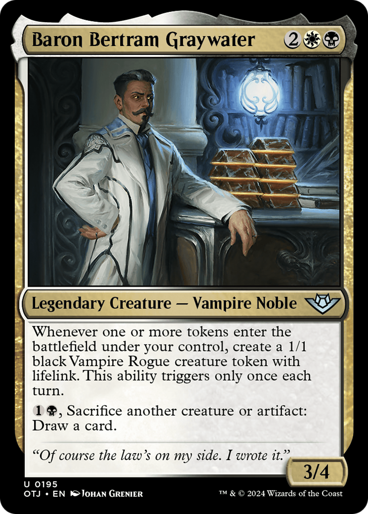 Baron Bertram Graywater (OTJ-195) [Outlaws of Thunder Junction] Foil MTG Single Wizards of the Coast