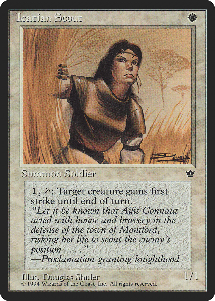 Icatian Scout (Shuler) (FEM-) [Fallen Empires] MTG Single Wizards of the Coast