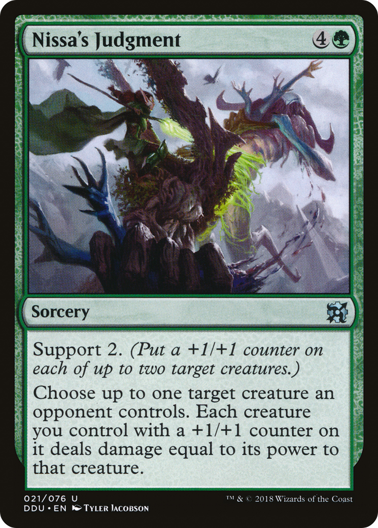 Nissa's Judgment (DDU-021) [Misc] Duel Decks: Elves vs. Inventors MTG Single Wizards of the Coast