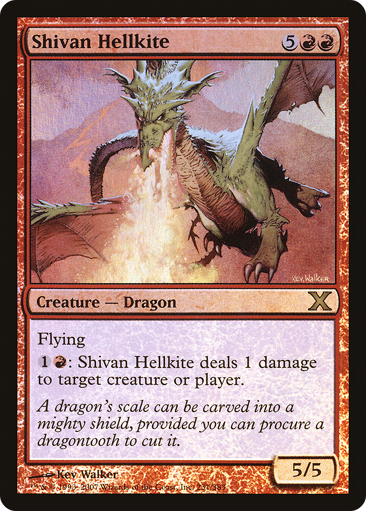 Shivan Hellkite (10E-231★) [Tenth Edition] Foil MTG Single Wizards of the Coast
