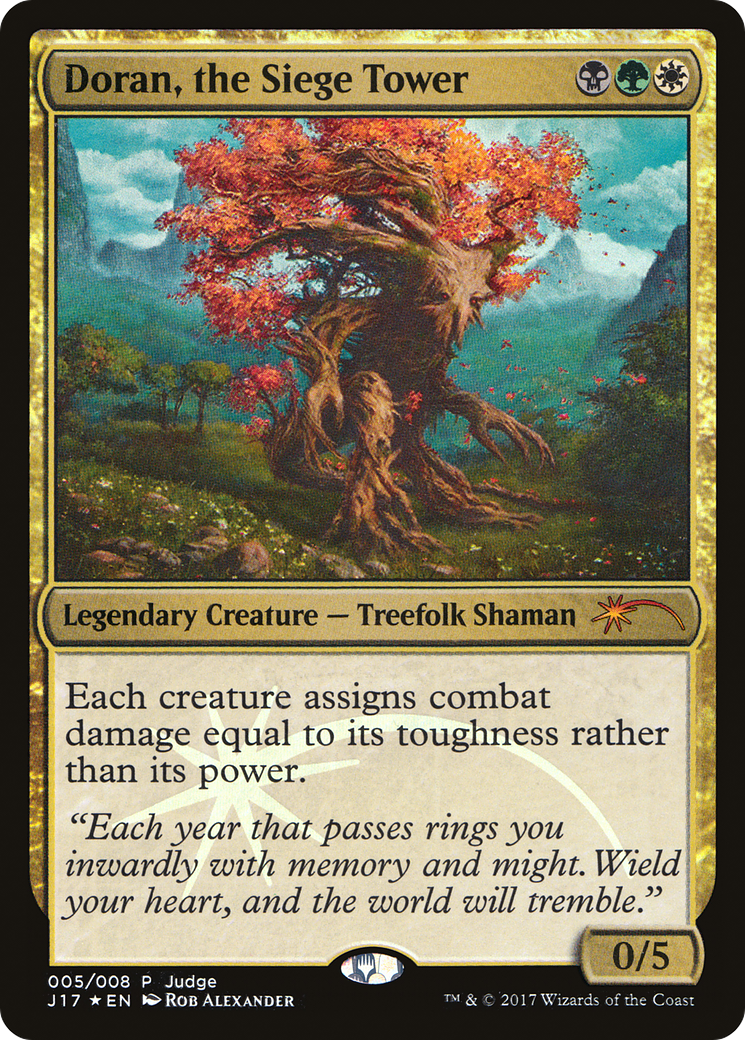 Doran, the Siege Tower (JDG-005) [Misc] Judge Gift Cards 2017 Foil MTG Single Wizards of the Coast