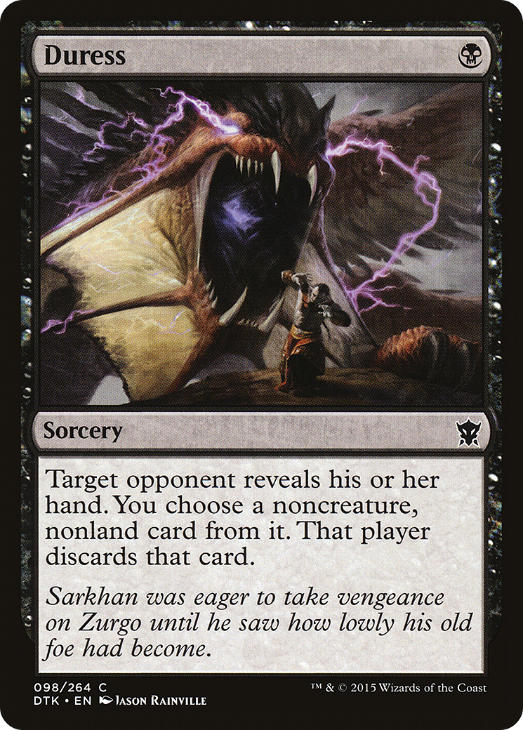 Duress (DTK-098) [Dragons of Tarkir] Foil MTG Single Wizards of the Coast