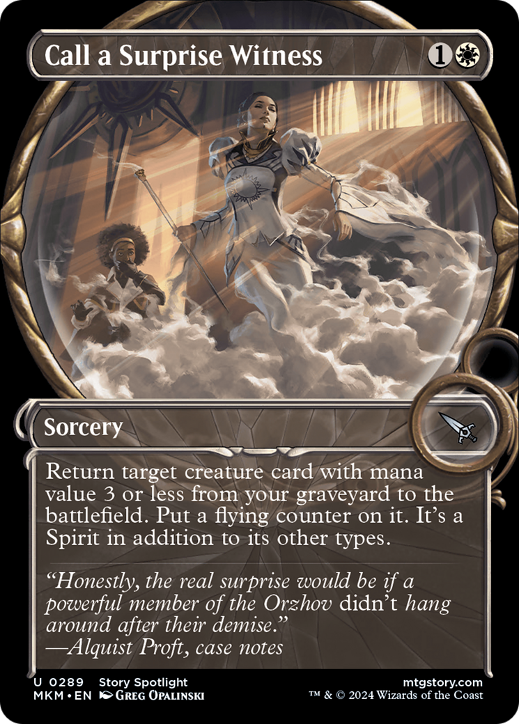 Call a Surprise Witness (MKM-289) [Murders at Karlov Manor] (Showcase) Foil MTG Single Wizards of the Coast