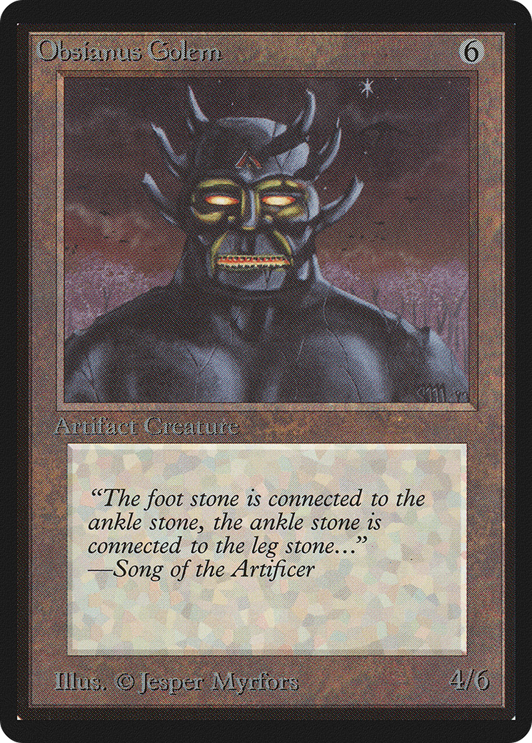 Obsianus Golem (LEB-268) [Oldschool] Limited Edition Beta MTG Single Wizards of the Coast
