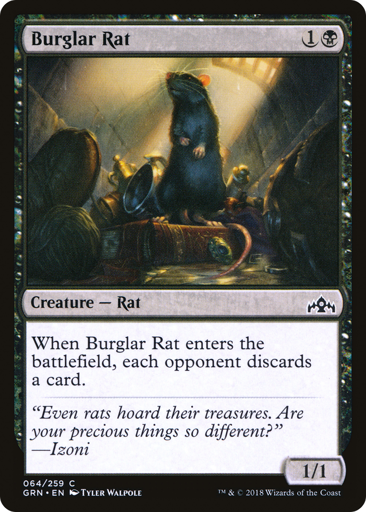 Burglar Rat (GRN-064) [Guilds of Ravnica] Foil MTG Single Wizards of the Coast