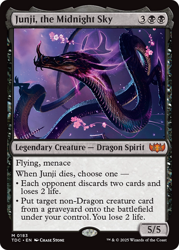 Junji, the Midnight Sky (TDC-183) [Commander: Tarkir: Dragonstorm] MTG Single Wizards of the Coast