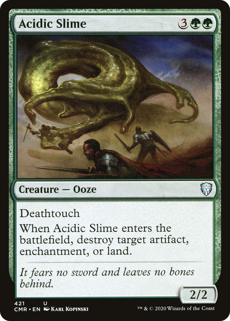 Acidic Slime (CMR-421) [Commander Legends] MTG Single Wizards of the Coast