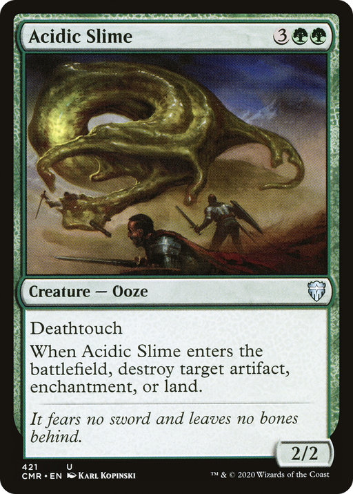Acidic Slime (CMR-421) [Commander Legends] MTG Single Wizards of the Coast