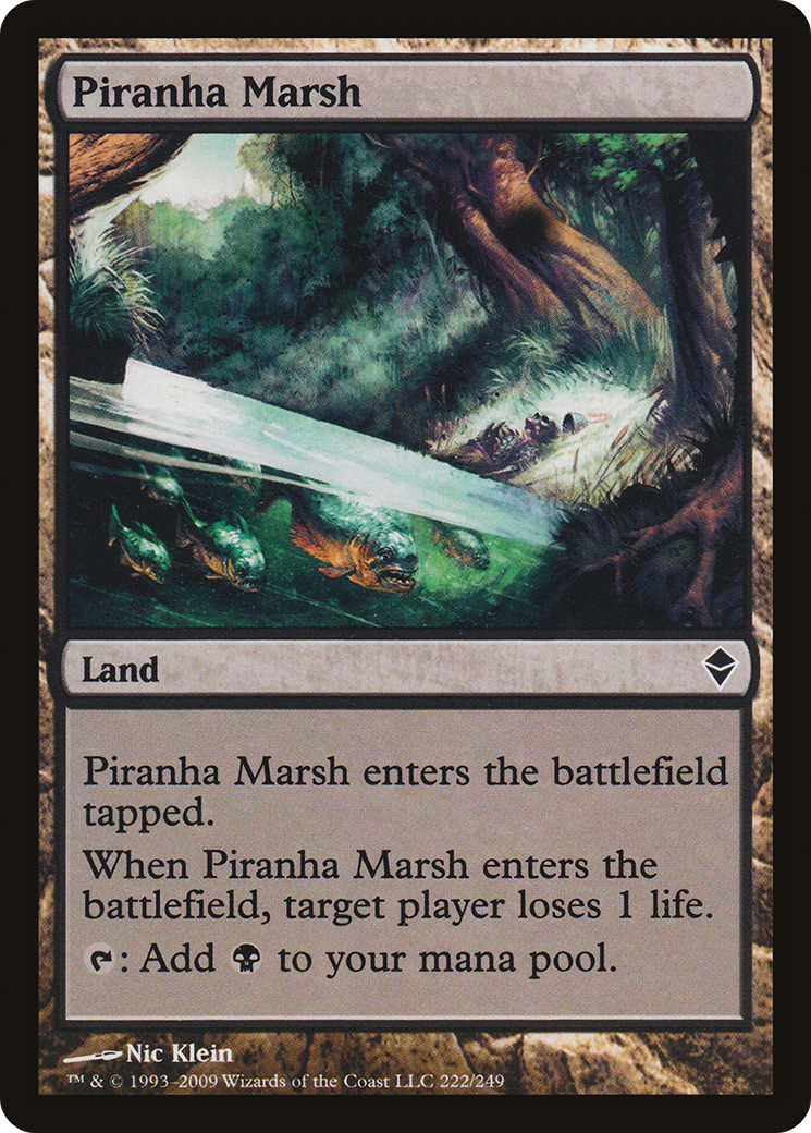 Piranha Marsh (ZEN-222) [Zendikar] Foil MTG Single Wizards of the Coast