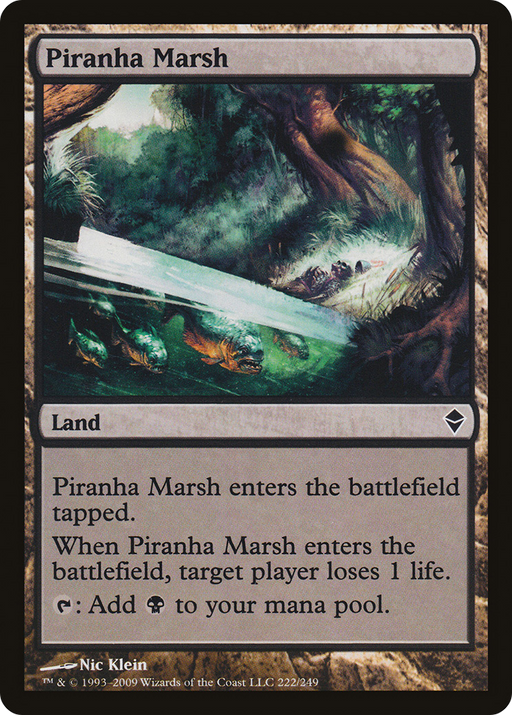 Piranha Marsh (ZEN-222) [Zendikar] Foil MTG Single Wizards of the Coast