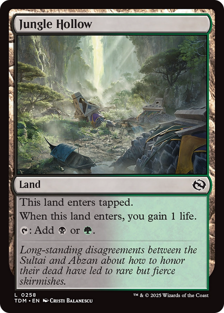 Jungle Hollow (TDM-258) [Tarkir: Dragonstorm] MTG Single Wizards of the Coast