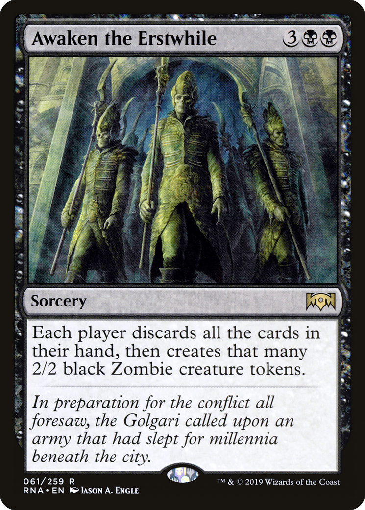 Awaken the Erstwhile (RNA-061) [Ravnica Allegiance] Foil MTG Single Wizards of the Coast