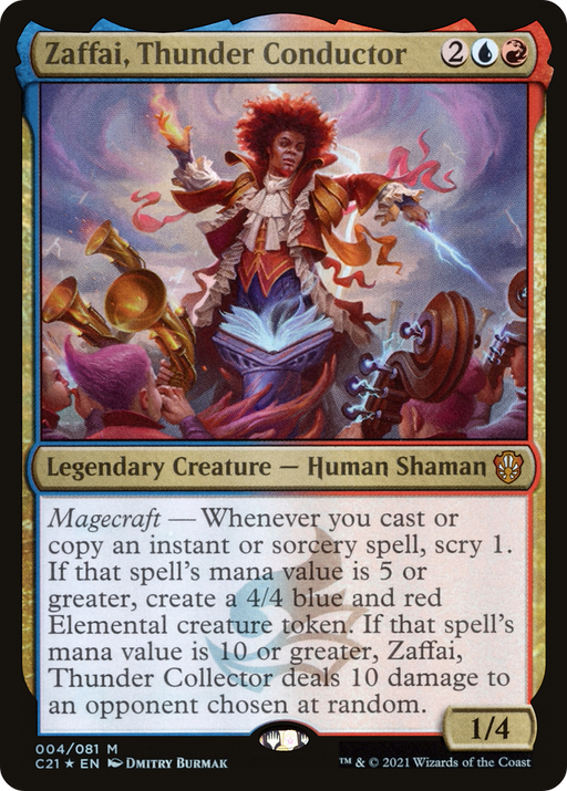 Zaffai, Thunder Conductor (C21-004) [Commander 2021] Foil MTG Single Wizards of the Coast