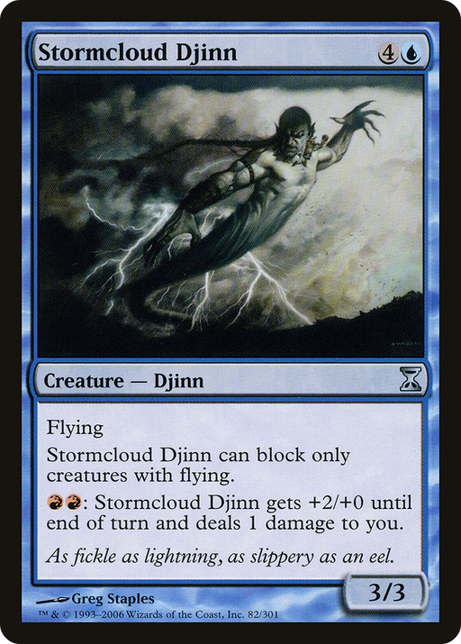 Stormcloud Djinn (TSP-082) [Time Spiral] Foil MTG Single Wizards of the Coast