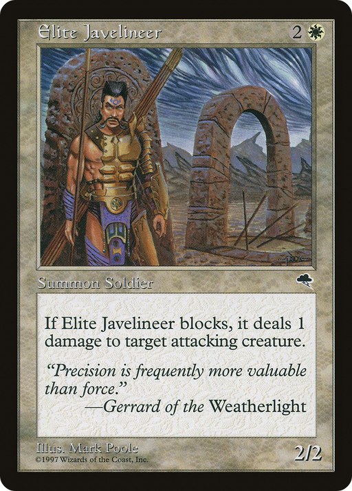 Elite Javelineer (TMP-017) [Tempest] MTG Single Wizards of the Coast