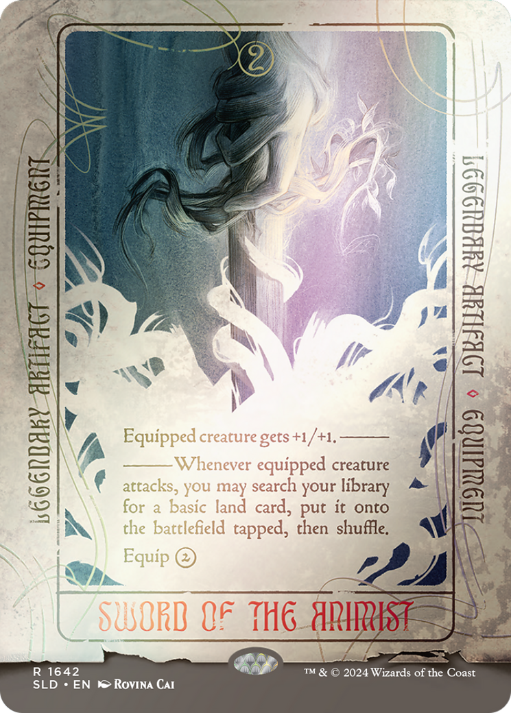 Sword of the Animist (SLD-1642★) [Secret Lair] Drop (Borderless) Foil MTG Single Wizards of the Coast