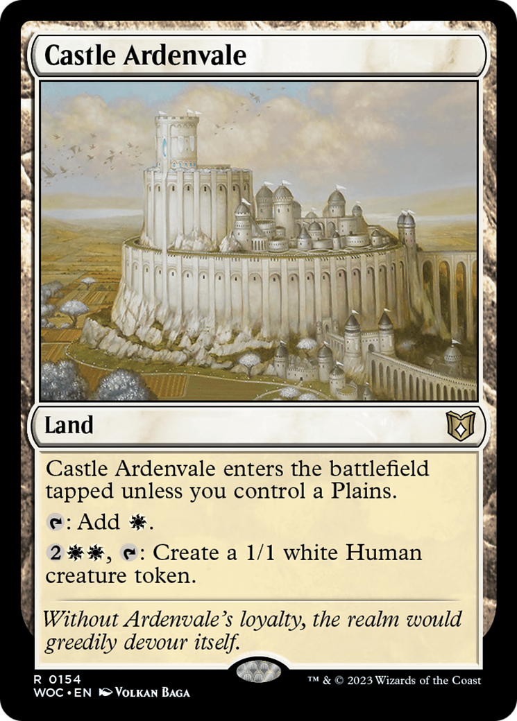 Castle Ardenvale (WOC-154) [Wilds of Eldraine Commander] MTG Single Wizards of the Coast
