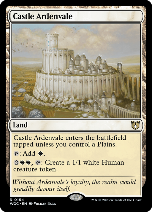 Castle Ardenvale (WOC-154) [Wilds of Eldraine Commander] MTG Single Wizards of the Coast