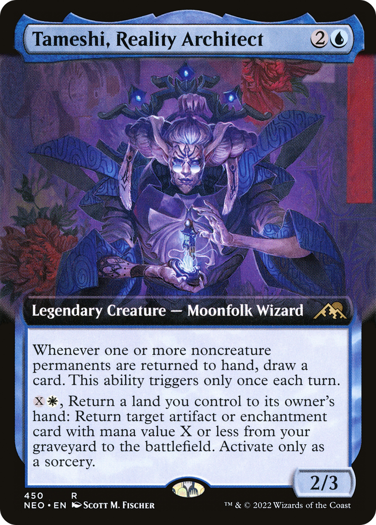 Tameshi, Reality Architect (NEO-450) [Kamigawa: Neon Dynasty] (Extended Art) Foil MTG Single Wizards of the Coast