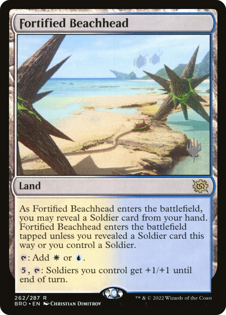 Fortified Beachhead (PPBRO-262P) [The Brothers' War Promos] MTG Single Wizards of the Coast
