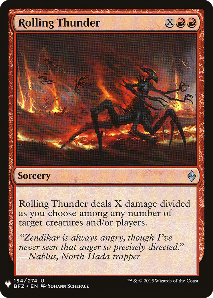 Rolling Thunder (LIST-BFZ-154) [Mystery Booster] The List MTG Single Wizards of the Coast