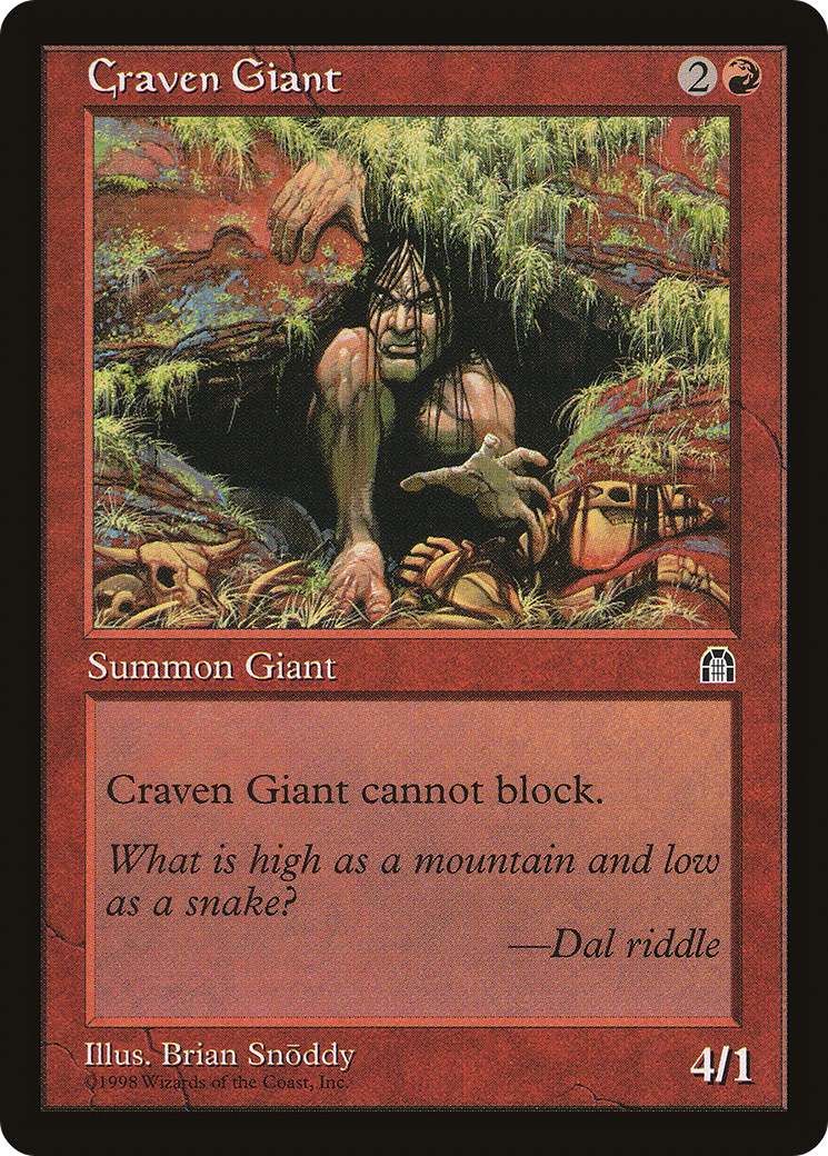 Craven Giant (STH-078) [Stronghold] MTG Single Wizards of the Coast