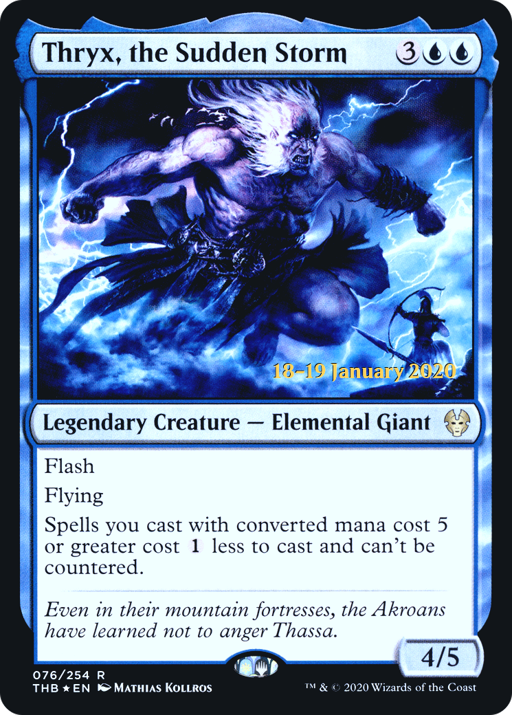 Thryx, the Sudden Storm (PRE-076) [Theros Beyond Death Promos] Foil MTG Single Wizards of the Coast