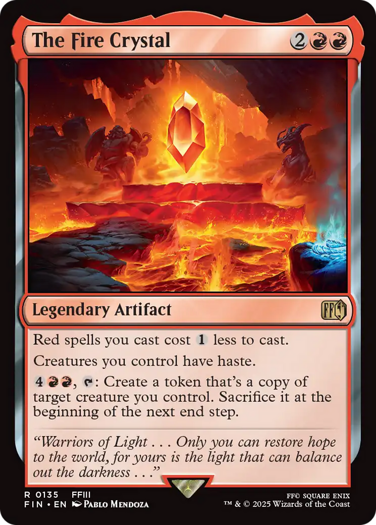 The Fire Crystal (FIN-135) [FINAL FANTASY] Foil MTG Single Wizards of the Coast