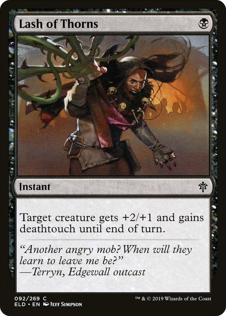 Lash of Thorns (ELD-092) [Throne of Eldraine] Foil MTG Single Wizards of the Coast